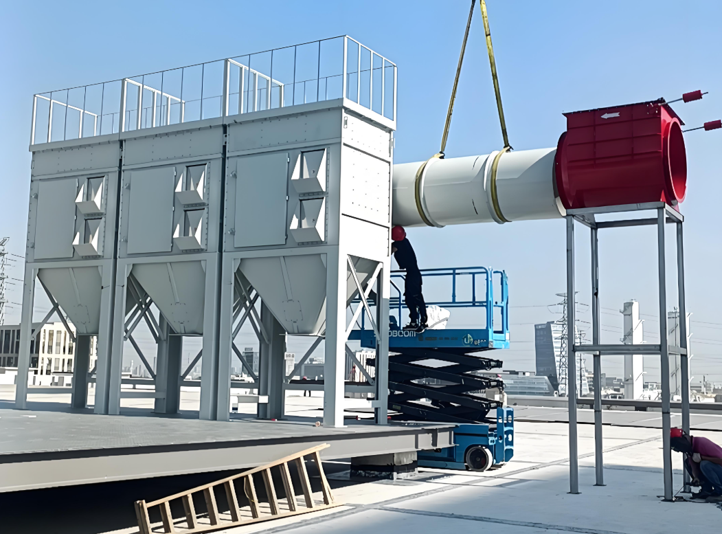 北京嵩安環(huán)境模塊化除塵設(shè)備安裝現(xiàn)場